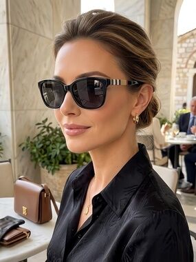 Brand New BURBERRY BE 4197 30018G - Black Plastic Square Sunglasses .